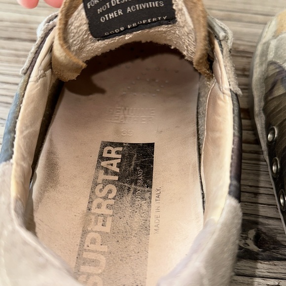 Golden Goose Suede Camo Sneakers Size 39 - Picture 7 of 11